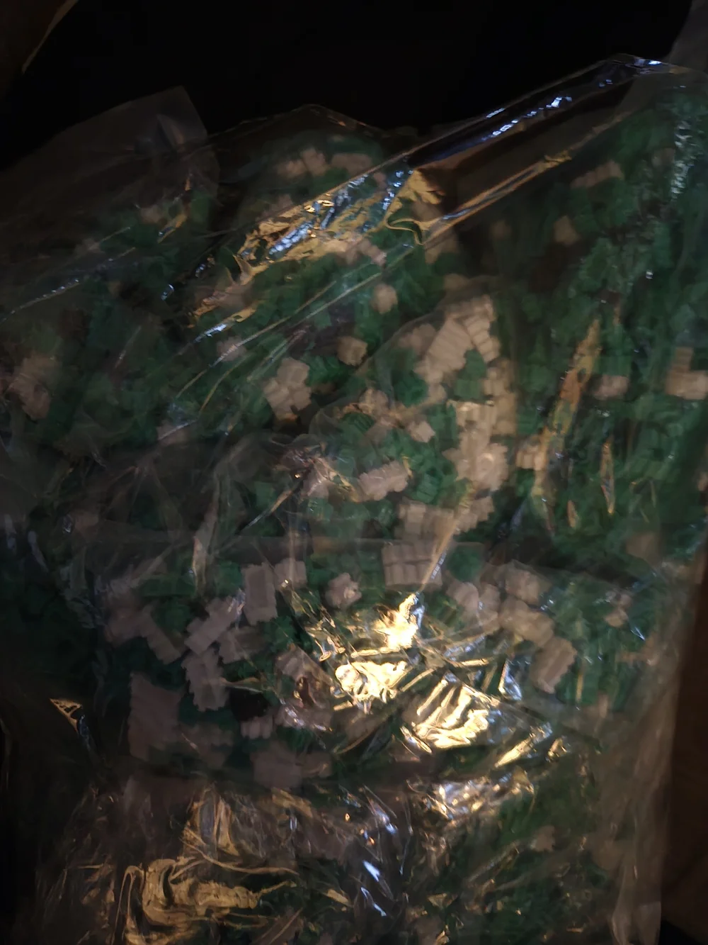 QZD Pixel Frog Building Brick Set - Green & White